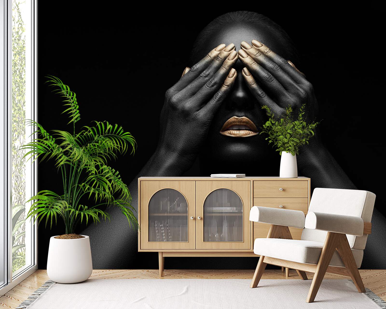 Fototapeta dievča si zakrylo oči rukami