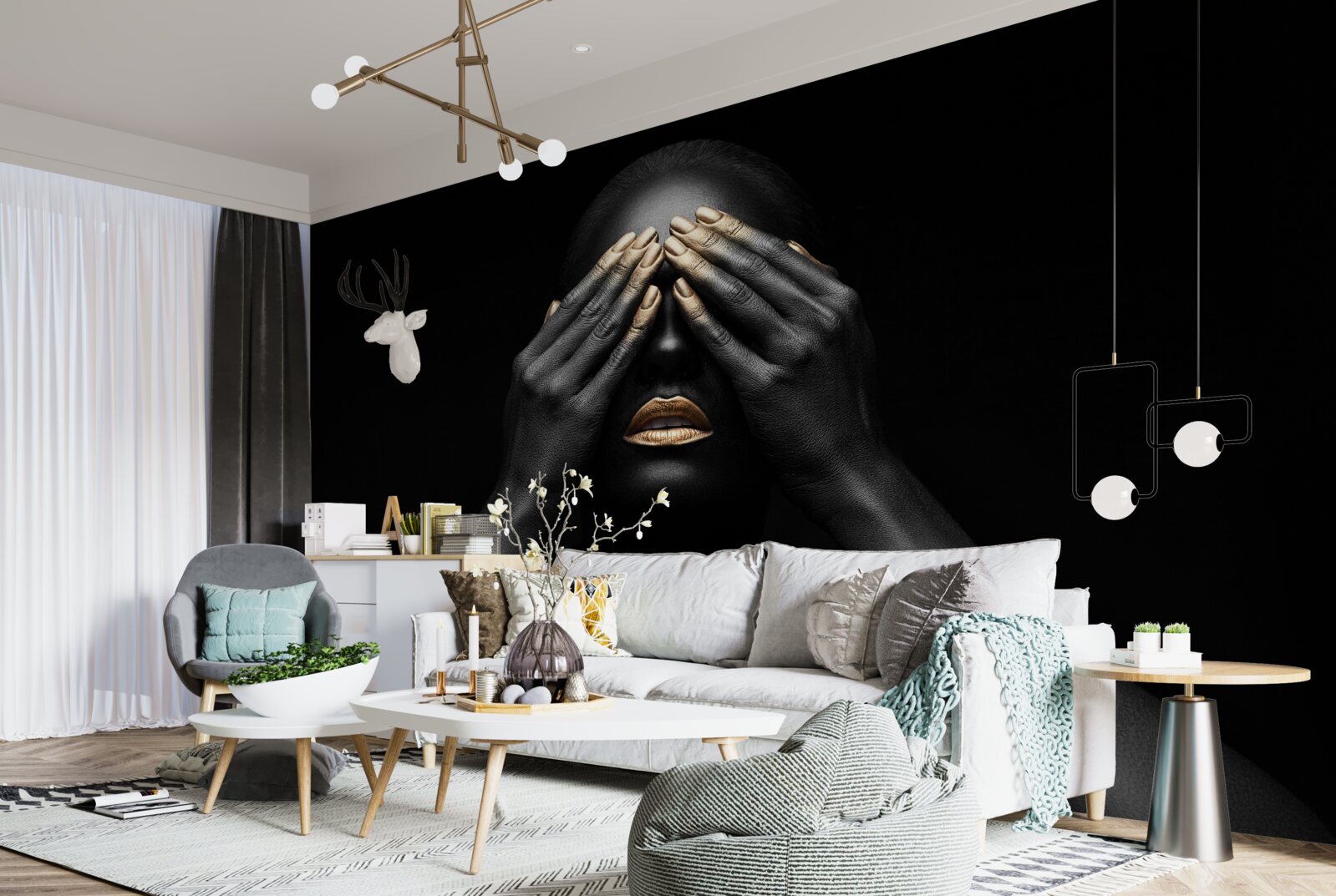 Fototapeta dievča si zakrylo oči rukami