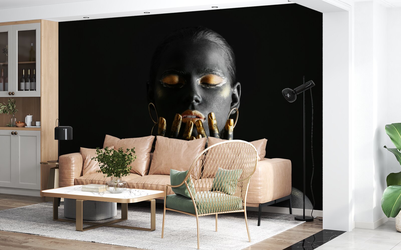 Fototapeta žena so zovretými perami