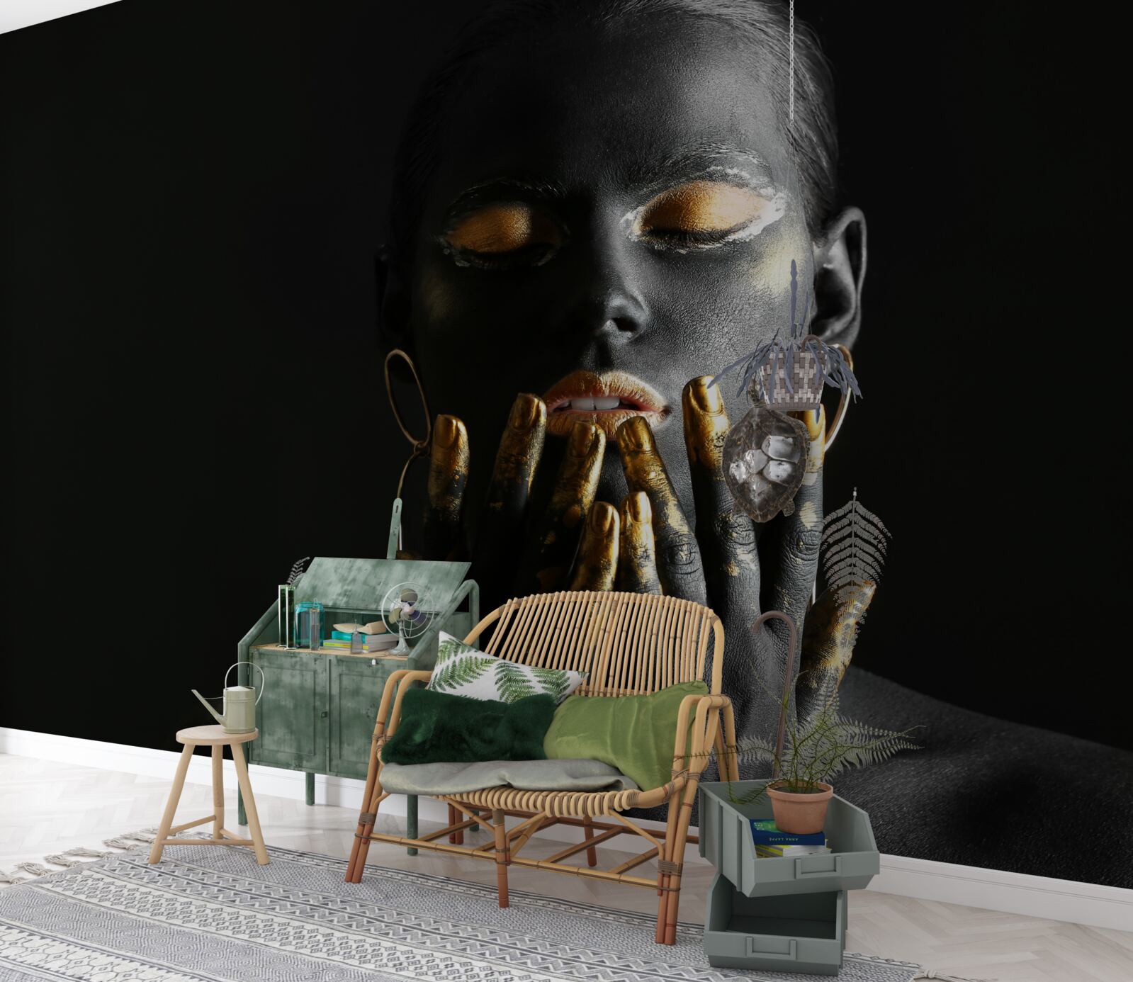 Fototapeta žena so zovretými perami