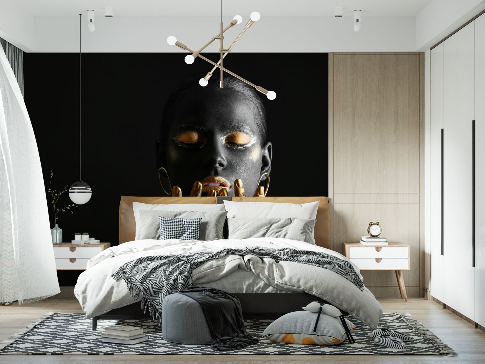 Fototapeta žena so zovretými perami