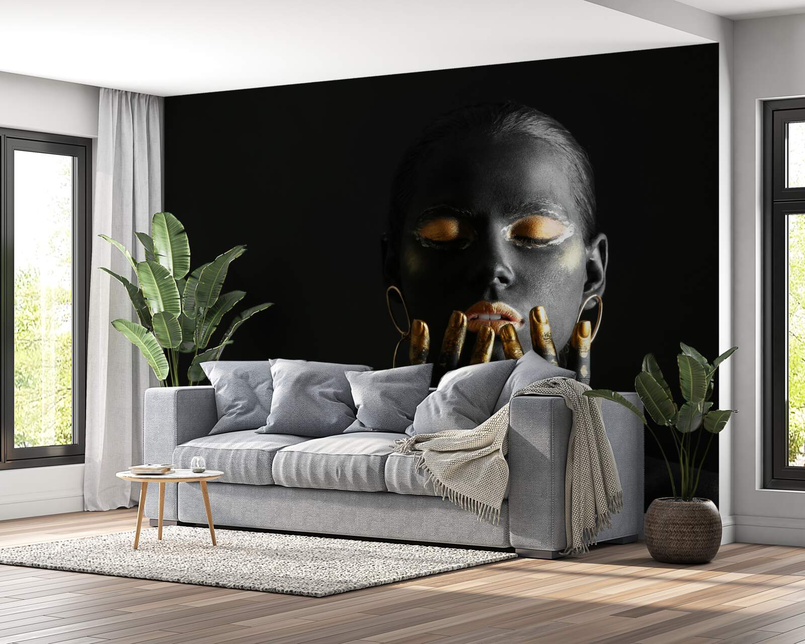 Fototapeta žena so zovretými perami