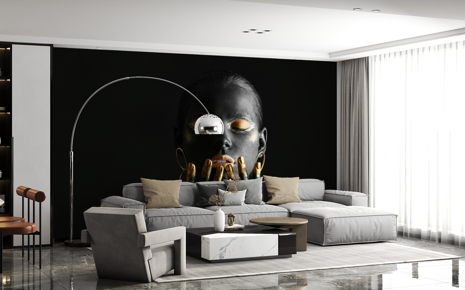 Fototapeta žena so zovretými perami