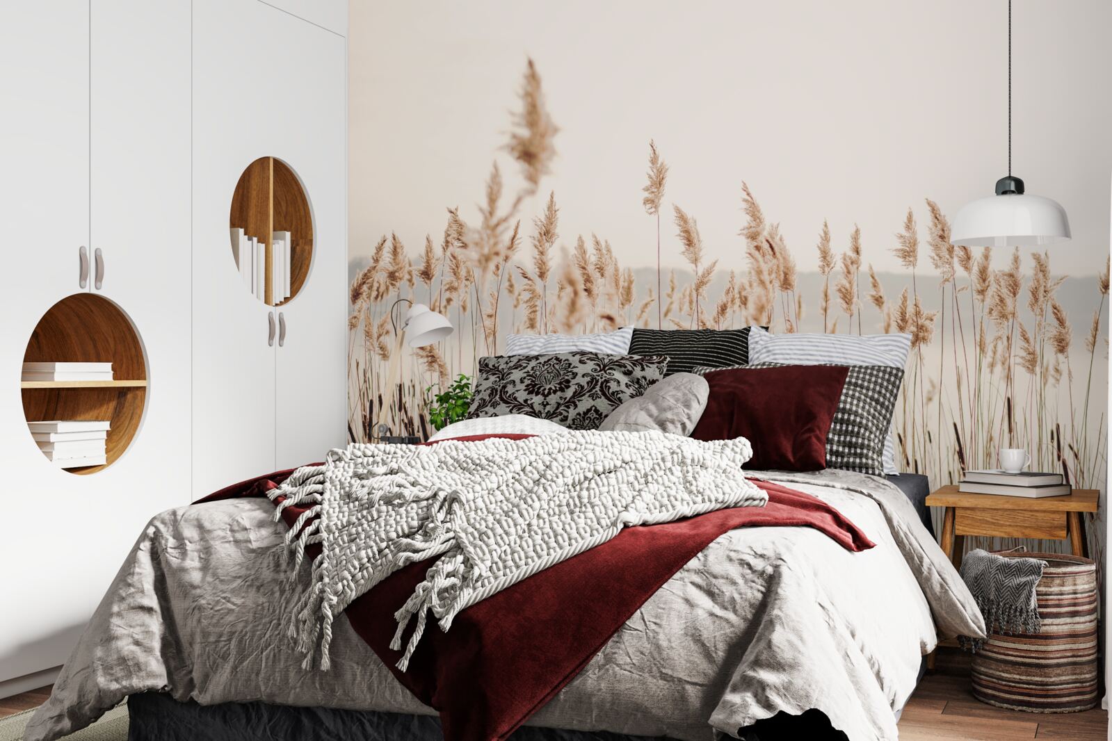 Fototapeta hmlisté rákosie na jeseň