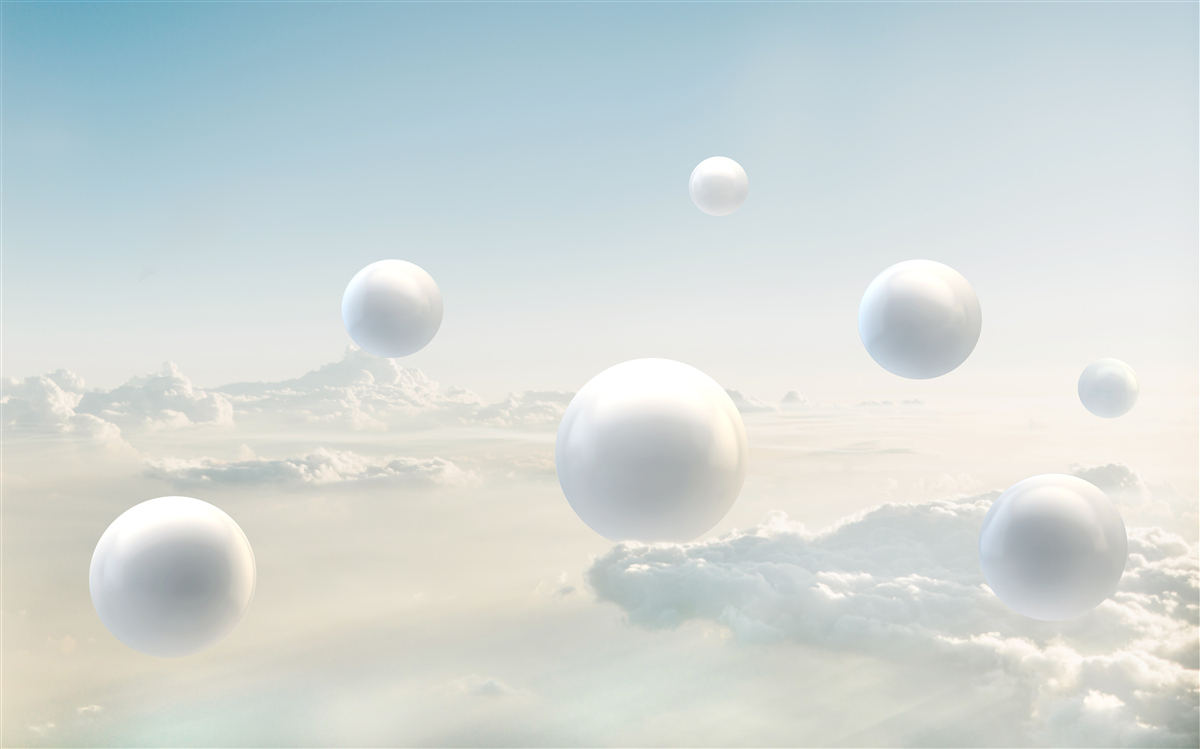 Fototapeta biele gule plávajúce na oblohe