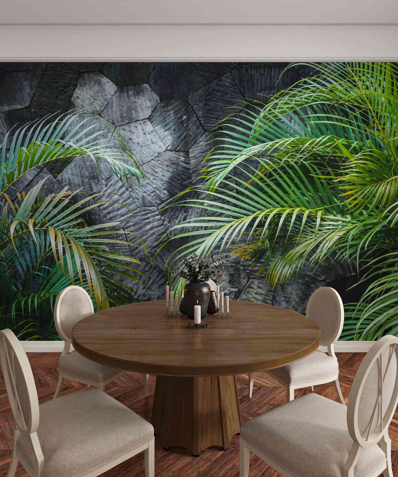 Fototapeta papraď odchádza do hmlistej noci