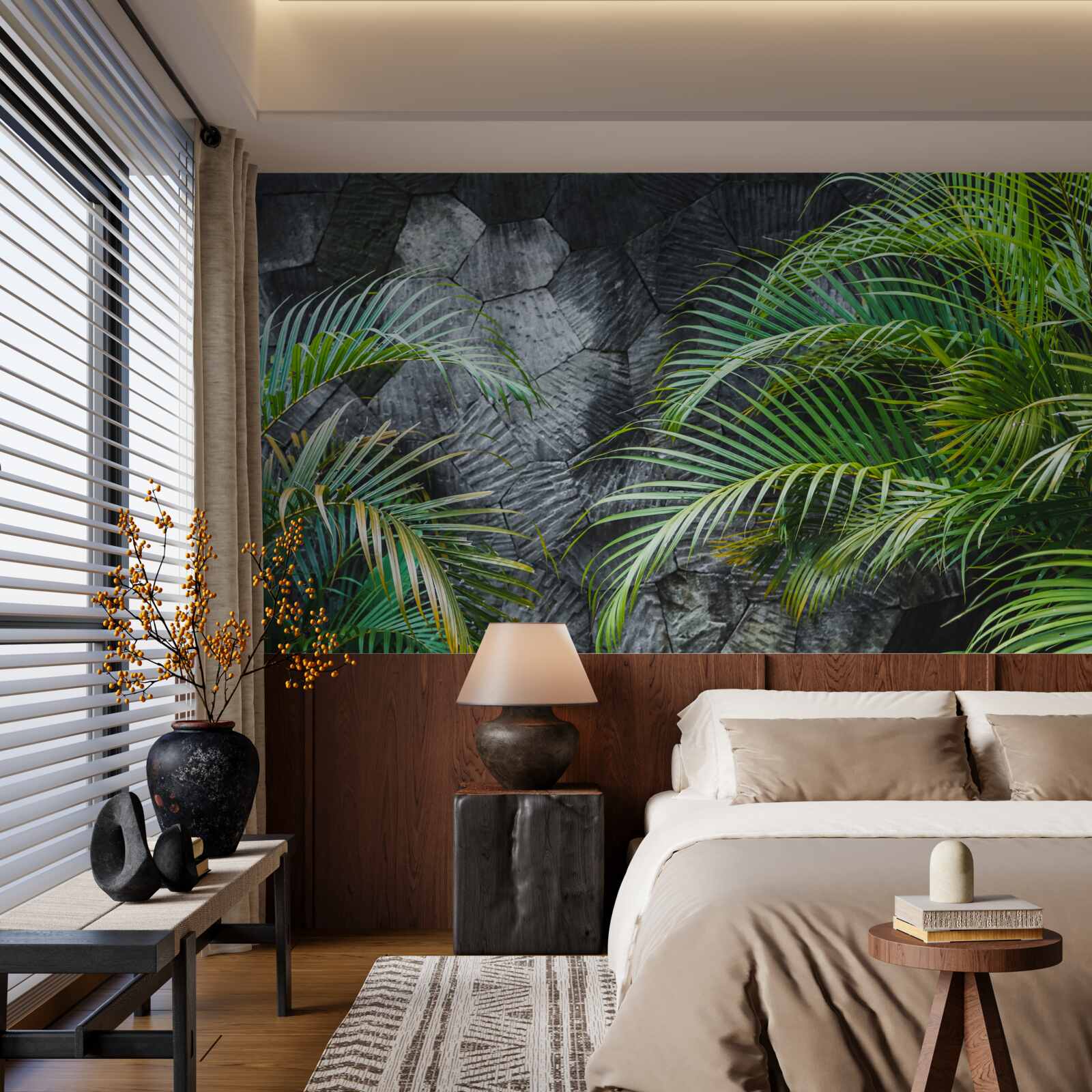 Fototapeta papraď odchádza do hmlistej noci