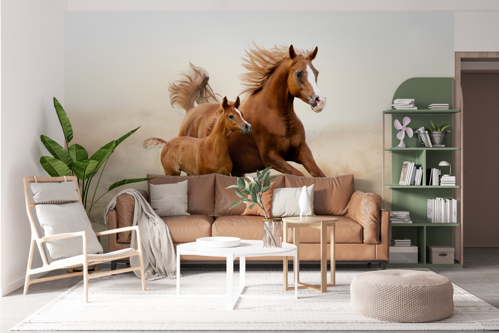 Fototapeta dostihy hnedých žrebcov