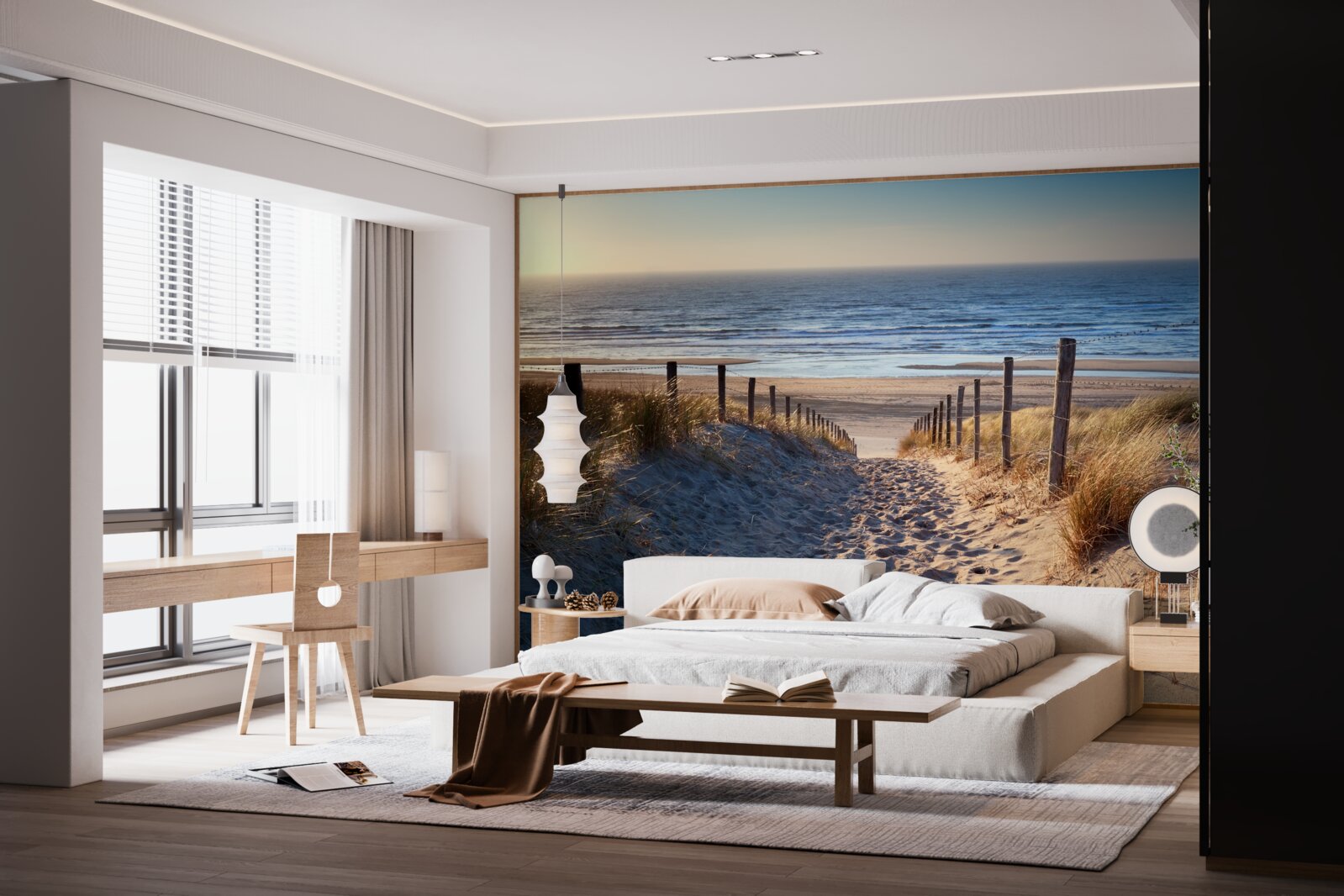 Fototapeta pokojný oceán a pláž s jemným pieskom