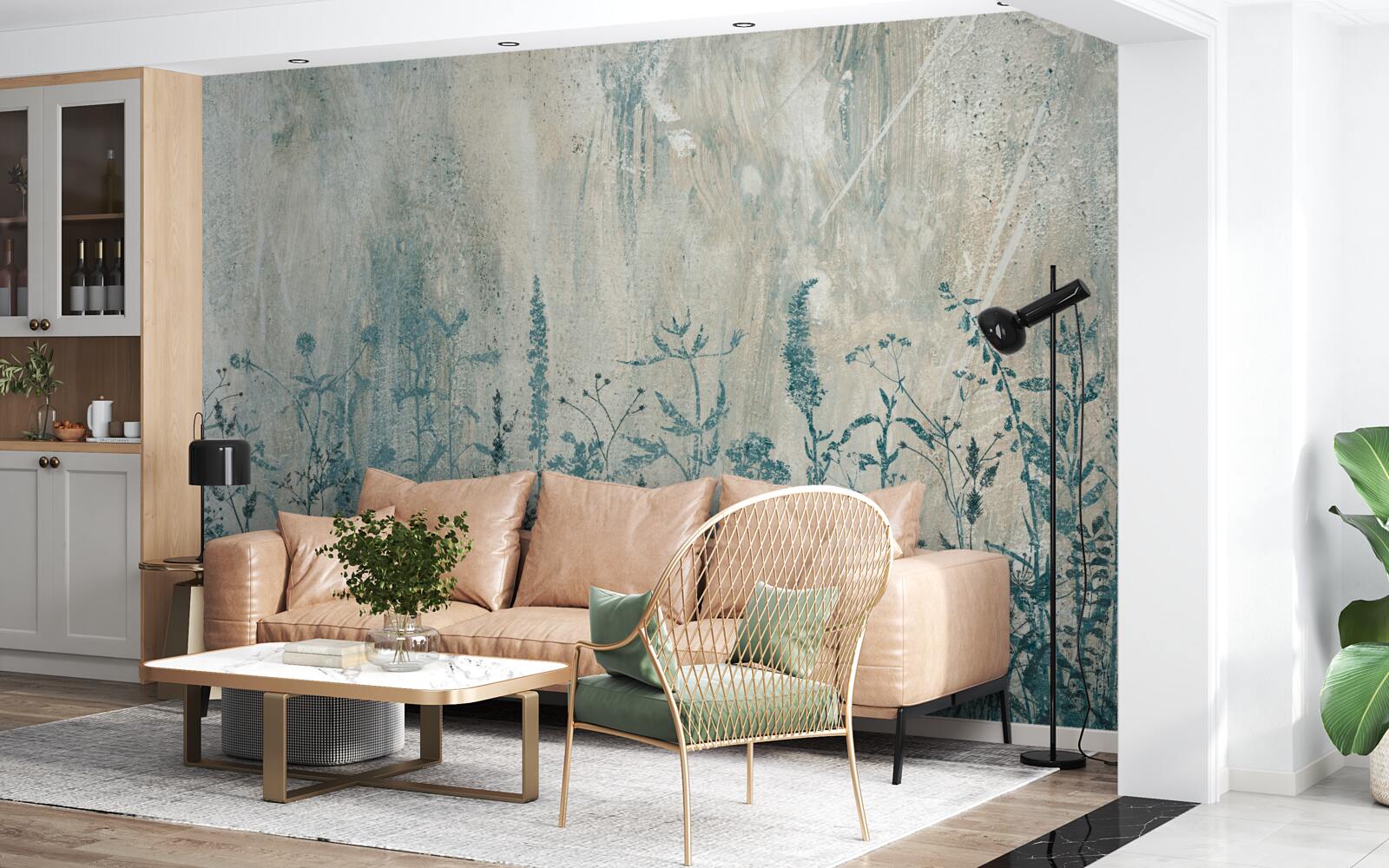 Fototapeta keď sú silné dažde, kvitnú poľné rastliny