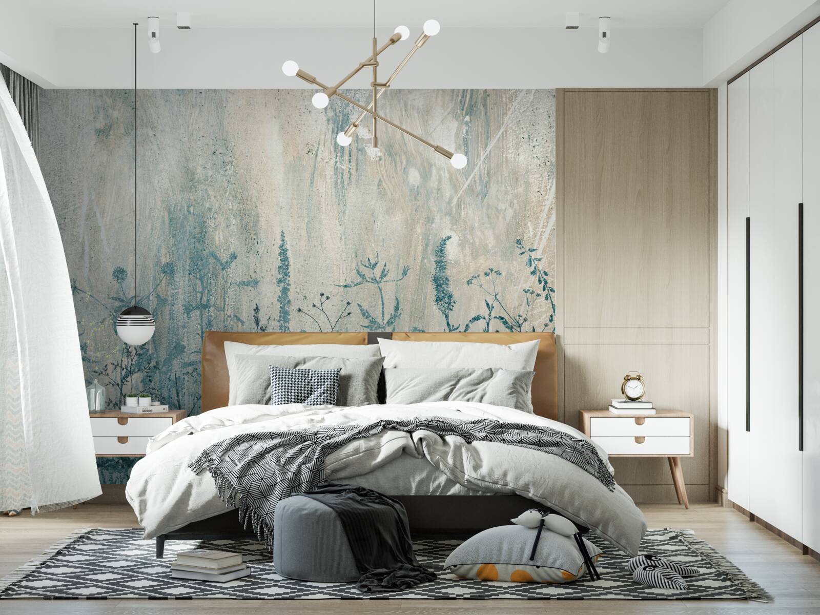 Fototapeta keď sú silné dažde, kvitnú poľné rastliny