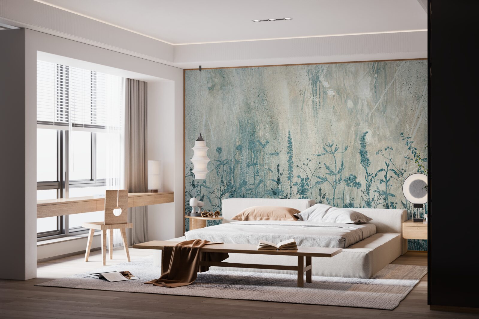 Fototapeta keď sú silné dažde, kvitnú poľné rastliny