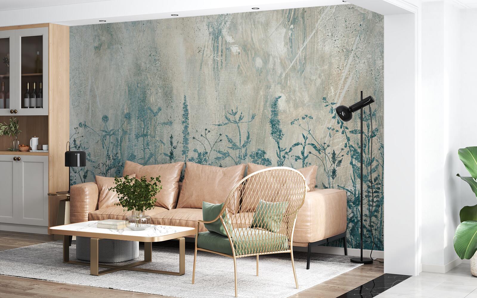 Fototapeta keď sú silné dažde, kvitnú poľné rastliny