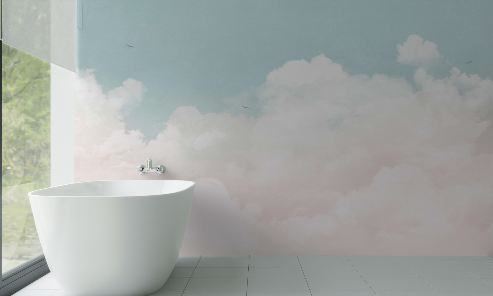 Fototapeta husté mliečne oblaky