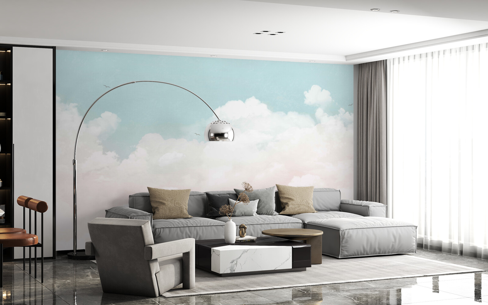 Fototapeta husté mliečne oblaky