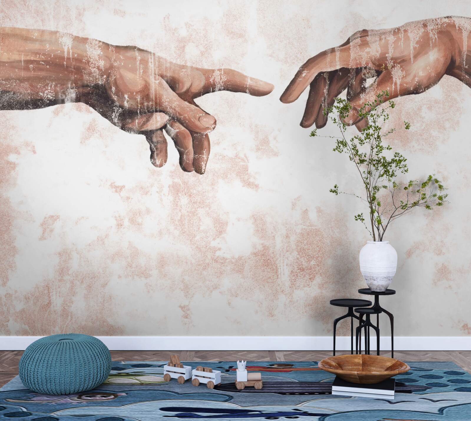 Fototapeta ruky muža a ženy, ktoré sú navzájom spojené