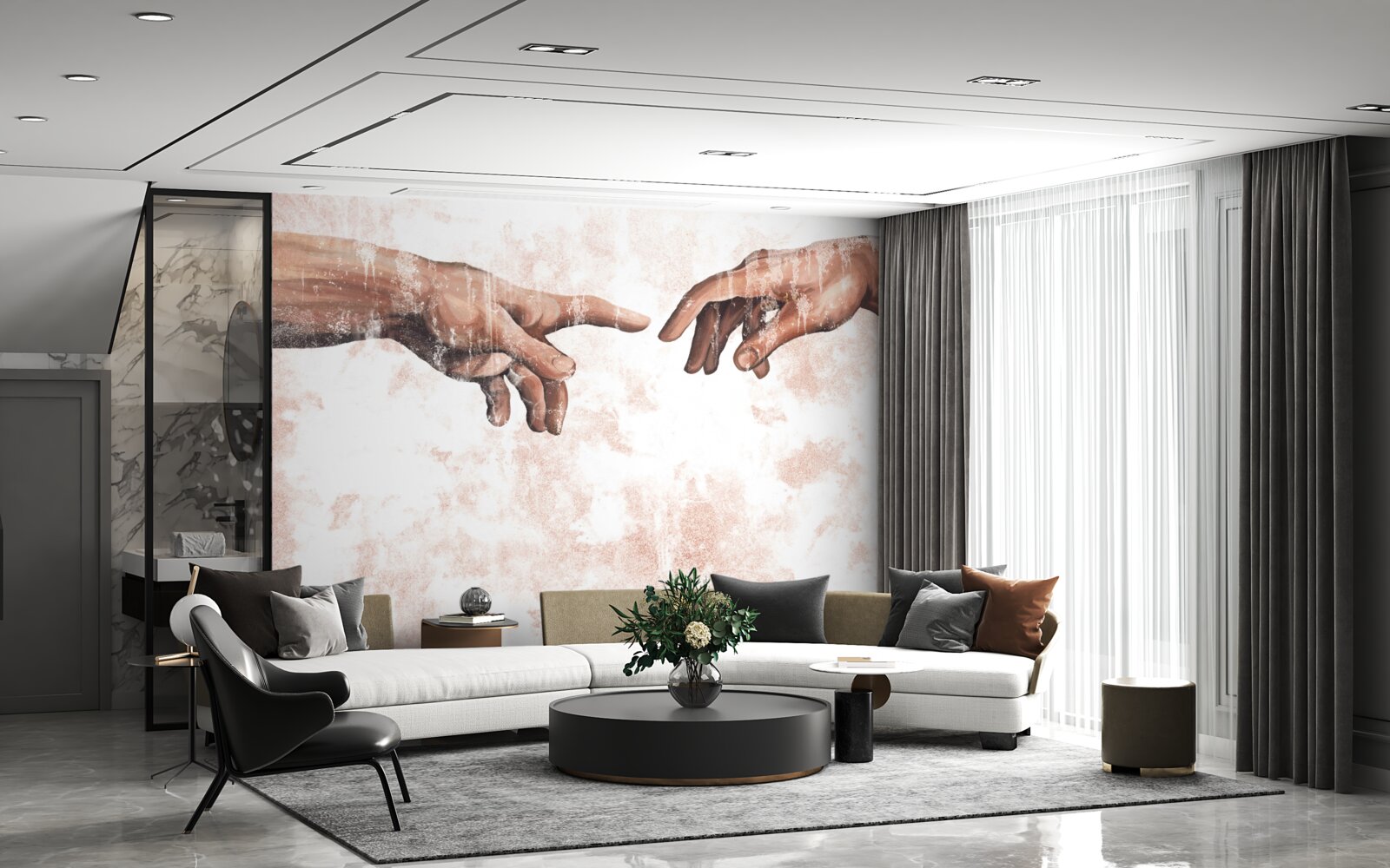 Fototapeta ruky muža a ženy, ktoré sú navzájom spojené