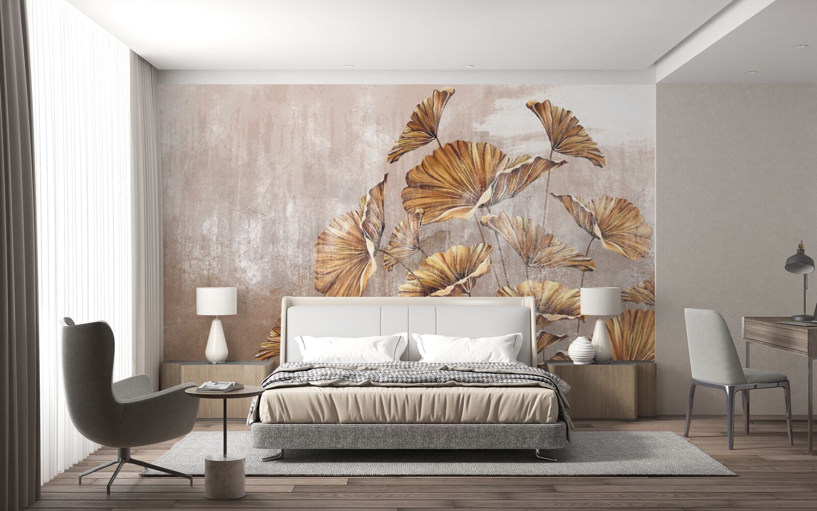 Fototapeta jesenné kvety v daždi