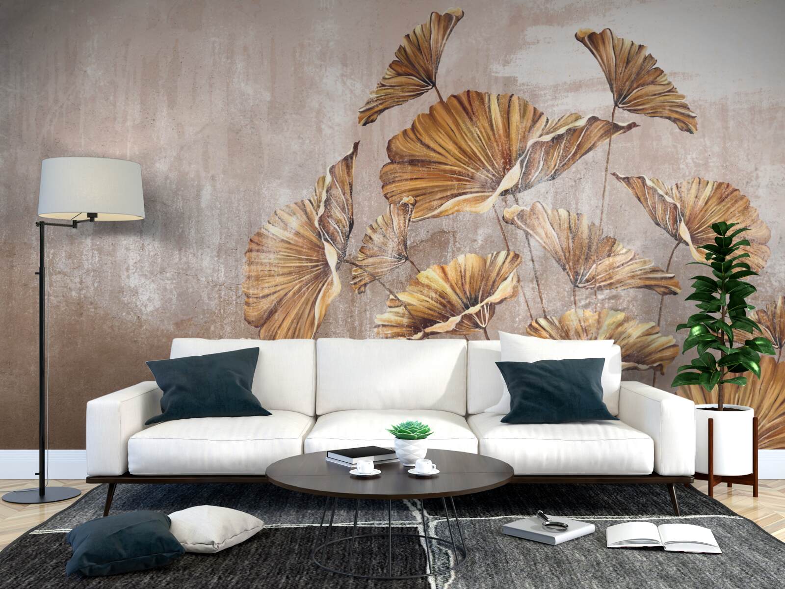 Fototapeta jesenné kvety v daždi