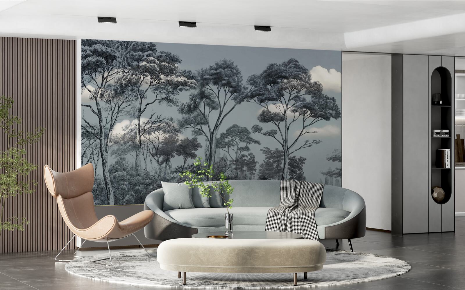 Fototapeta les sa ponorí do nadchádzajúcej noci