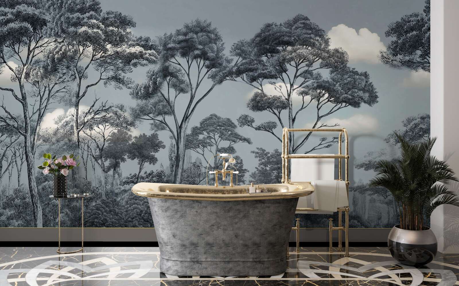 Fototapeta les sa ponorí do nadchádzajúcej noci