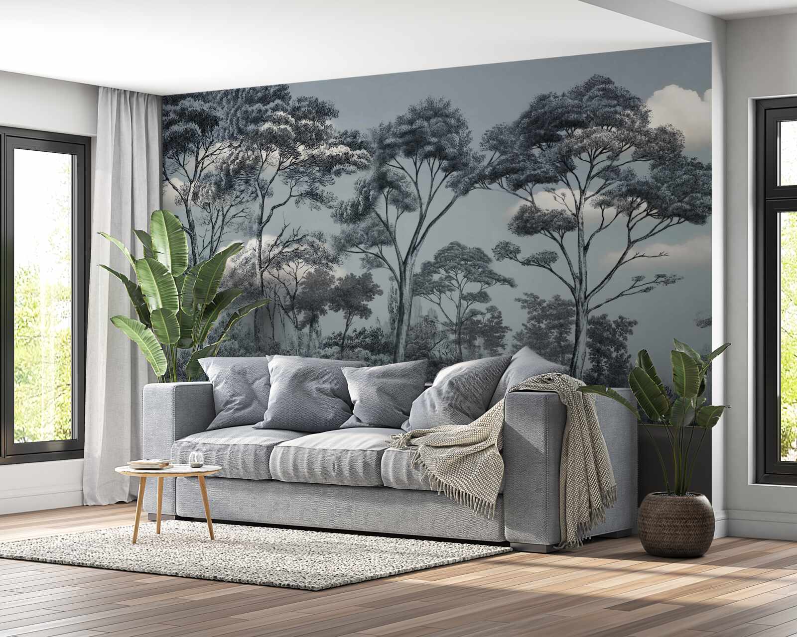 Fototapeta les sa ponorí do nadchádzajúcej noci