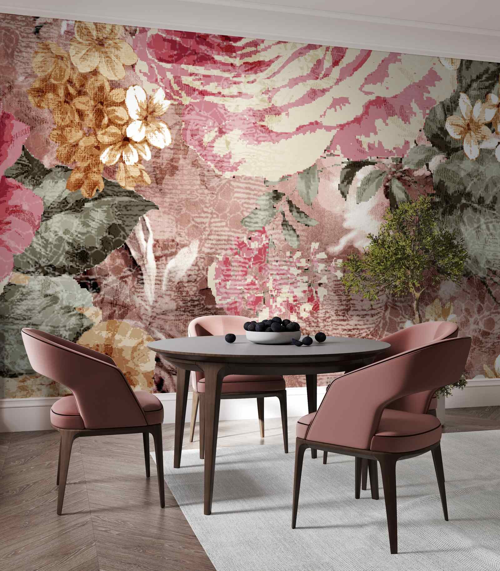 Fototapeta hojnosť kvetov a rastlín je abstrakcia