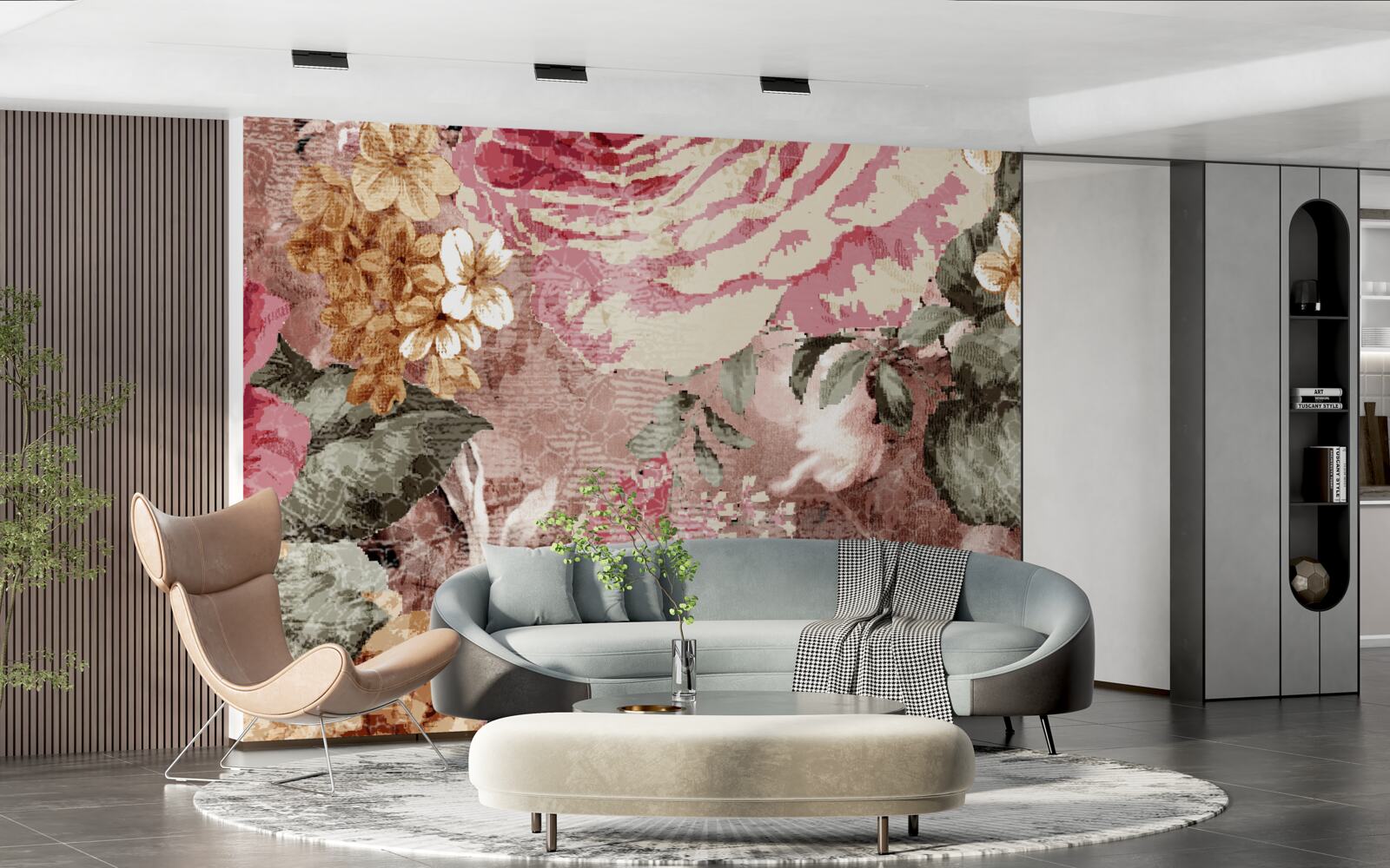 Fototapeta hojnosť kvetov a rastlín je abstrakcia