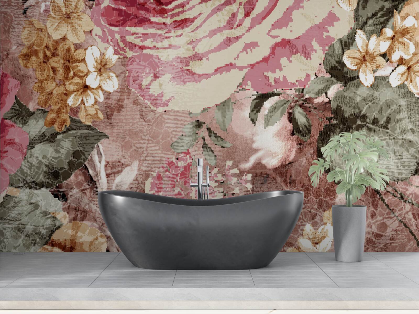 Fototapeta hojnosť kvetov a rastlín je abstrakcia