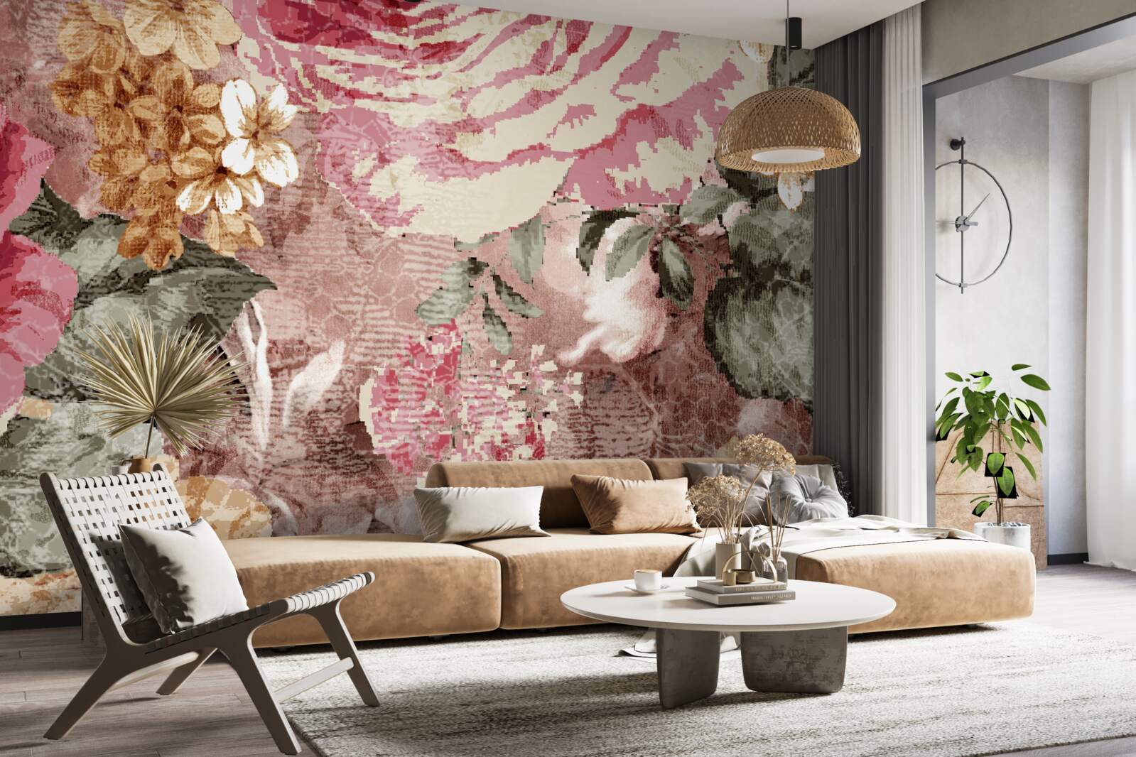 Fototapeta hojnosť kvetov a rastlín je abstrakcia