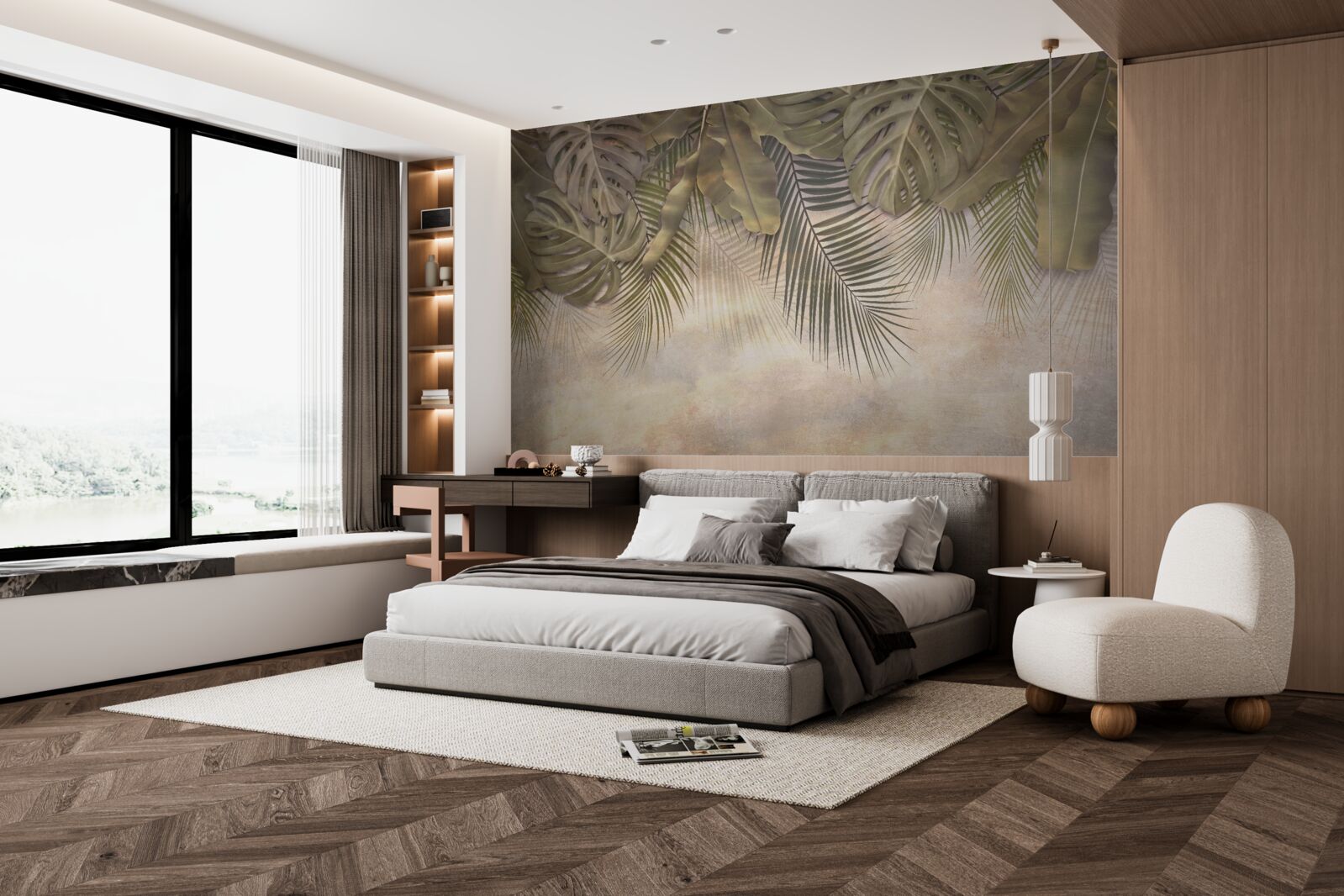 Fototapeta visiaca zelená flóra