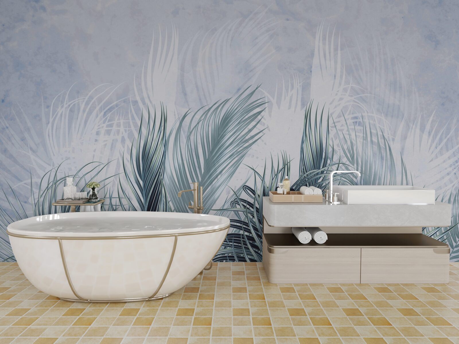 Fototapeta perie je ako hmla medzi listami