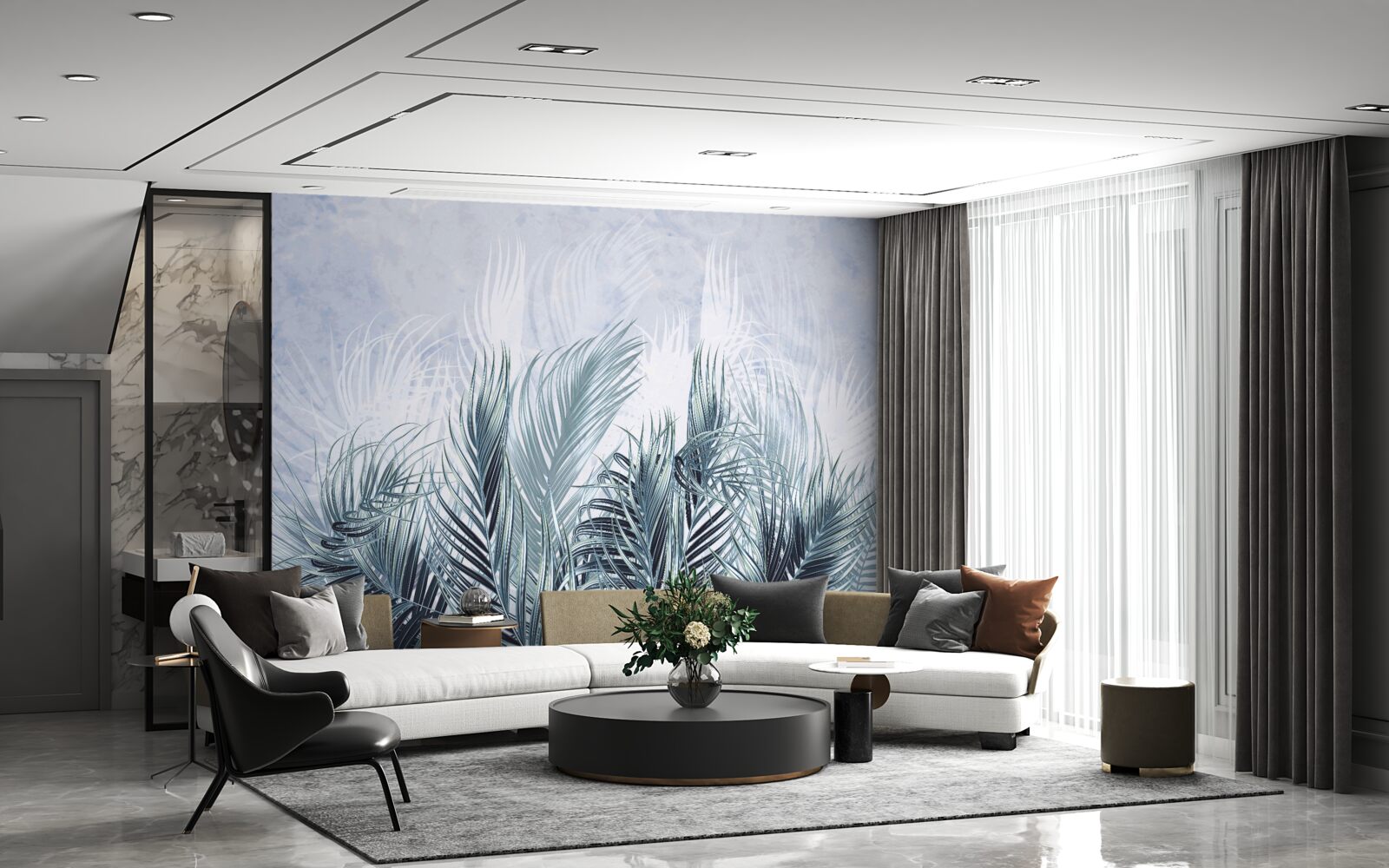 Fototapeta perie je ako hmla medzi listami