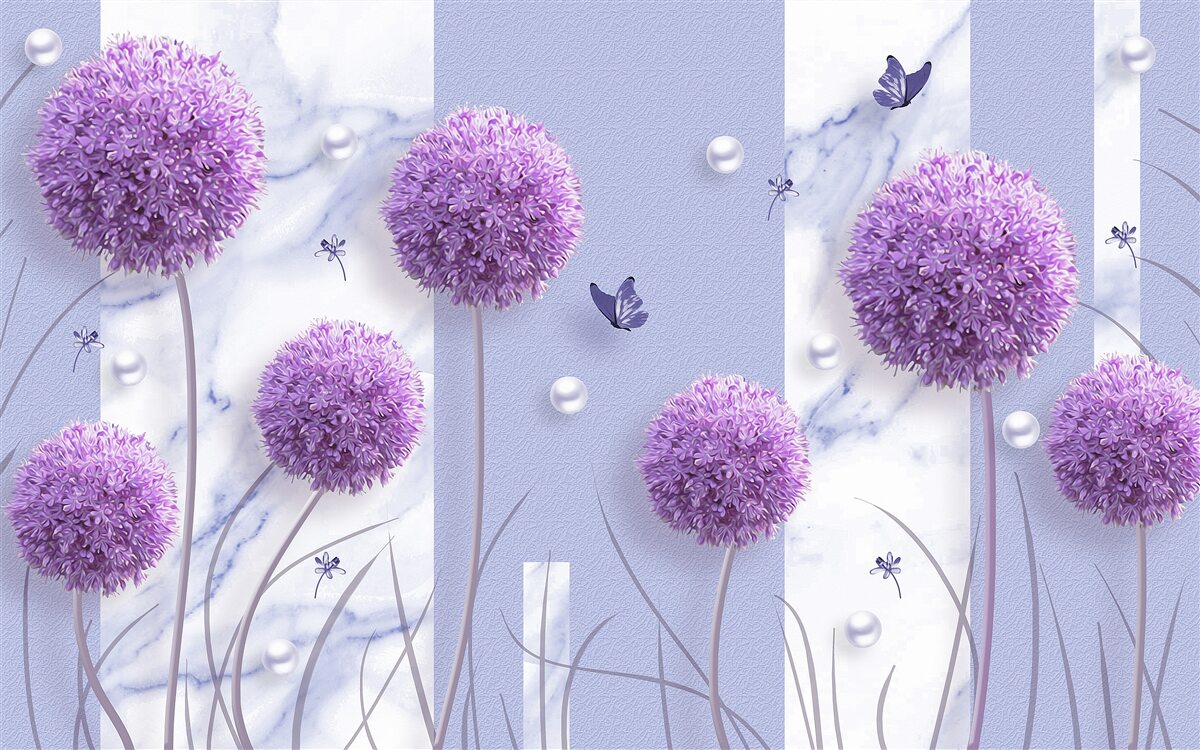 Fototapeta kvetné hlávky orgovánových lúk