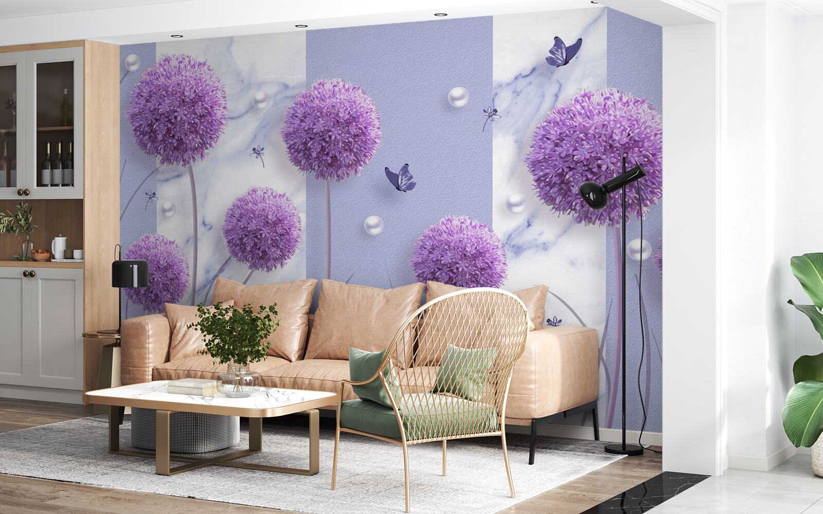 Fototapeta kvetné hlávky orgovánových lúk