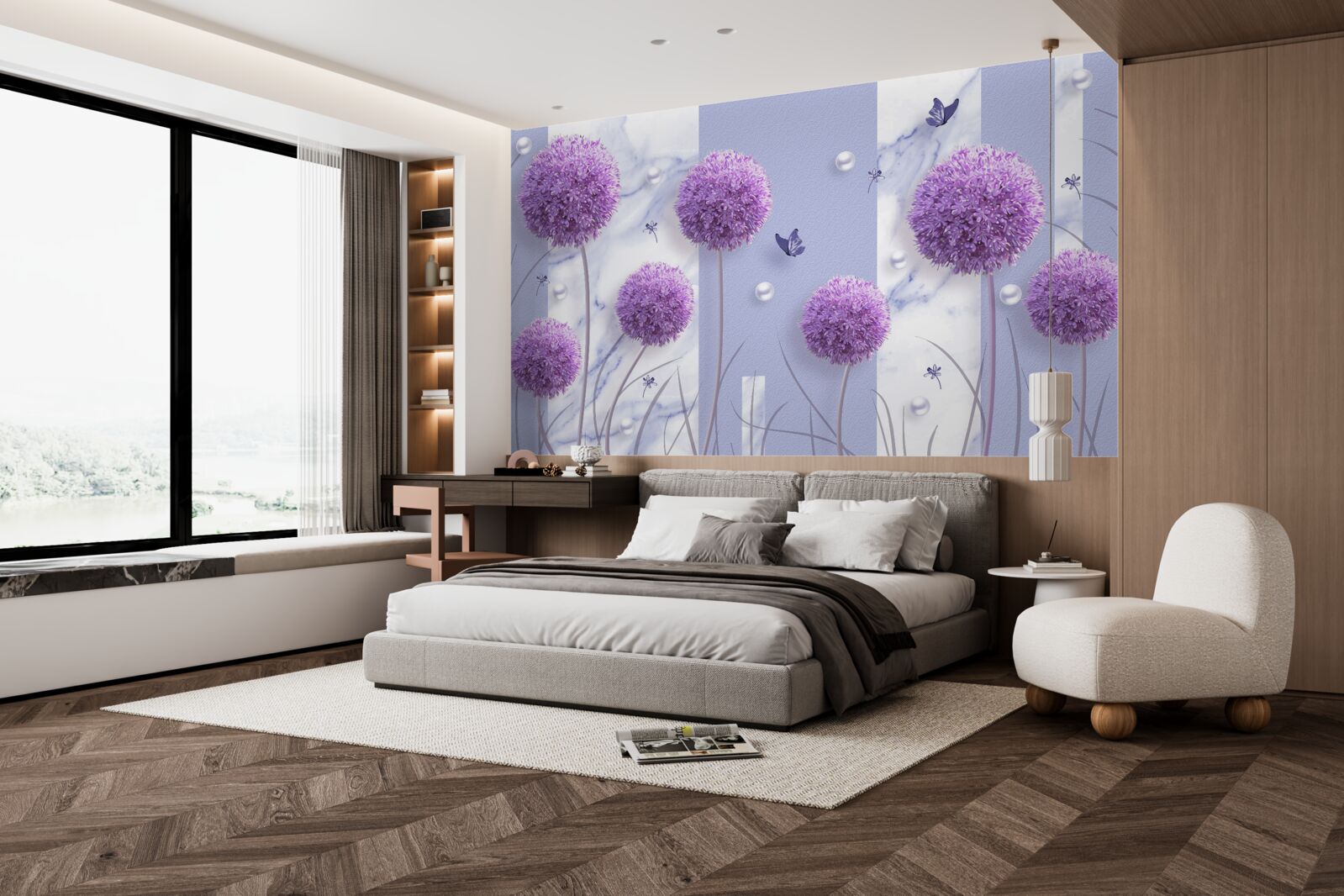 Fototapeta kvetné hlávky orgovánových lúk