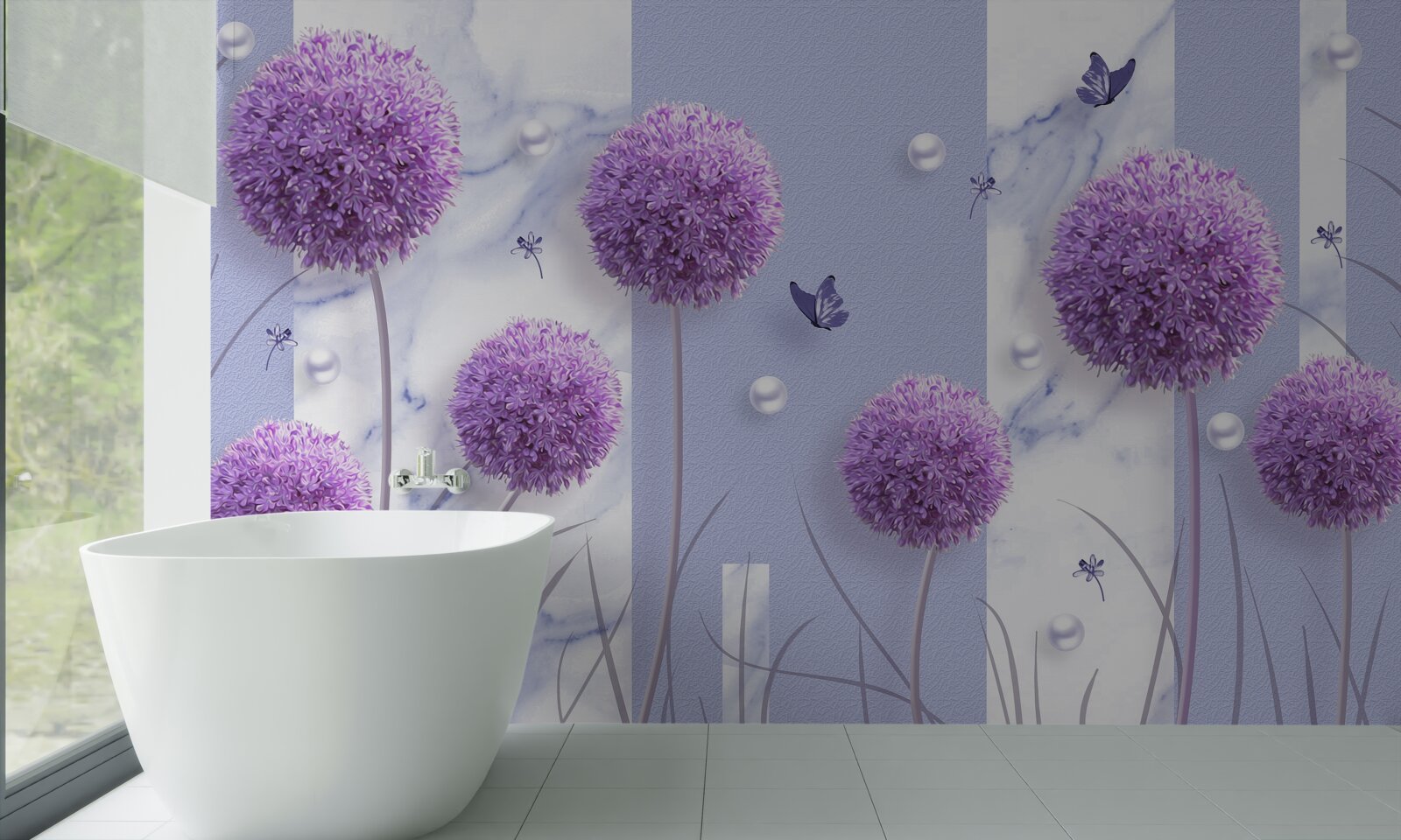 Fototapeta kvetné hlávky orgovánových lúk