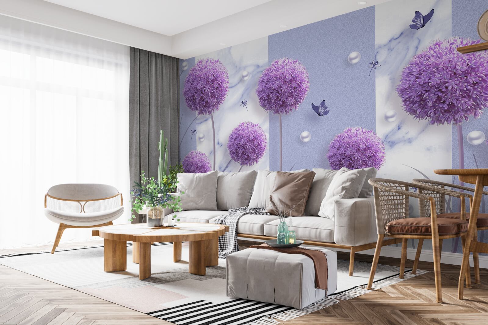 Fototapeta kvetné hlávky orgovánových lúk