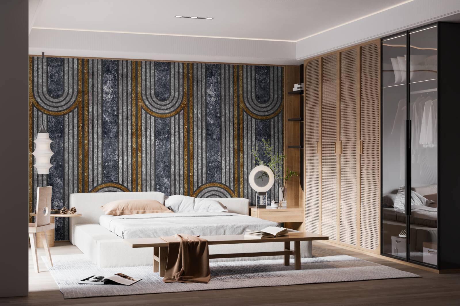 Fototapeta zvislé čiary, ktoré zostávajú rovné a tie, ktoré sa ohýbajú