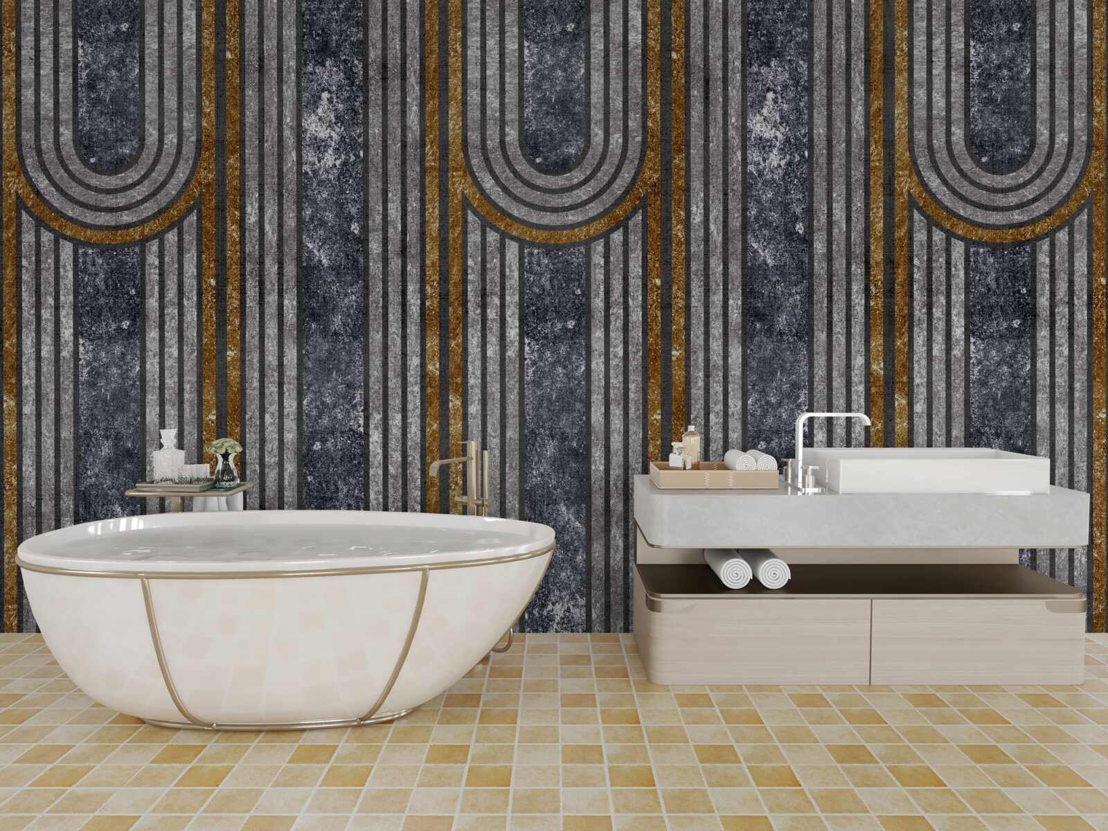 Fototapeta zvislé čiary, ktoré zostávajú rovné a tie, ktoré sa ohýbajú