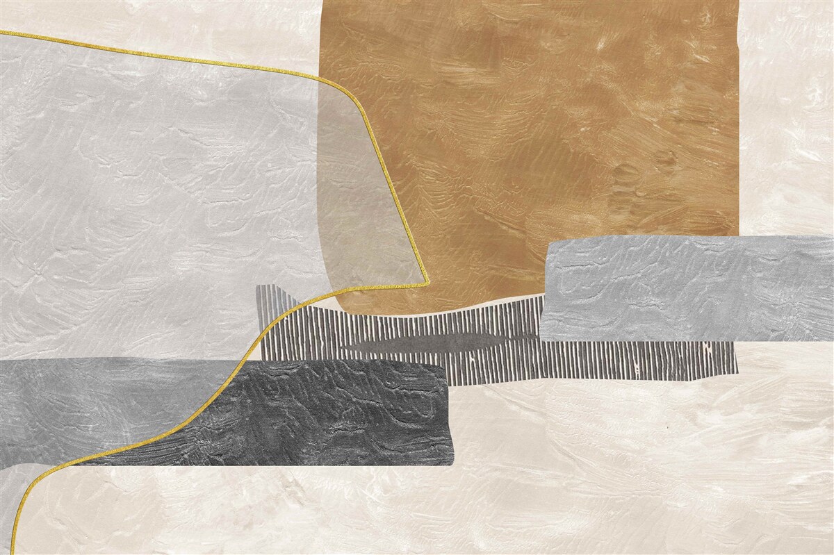 Fototapeta loď prekračuje vodné priestory abstrakcie