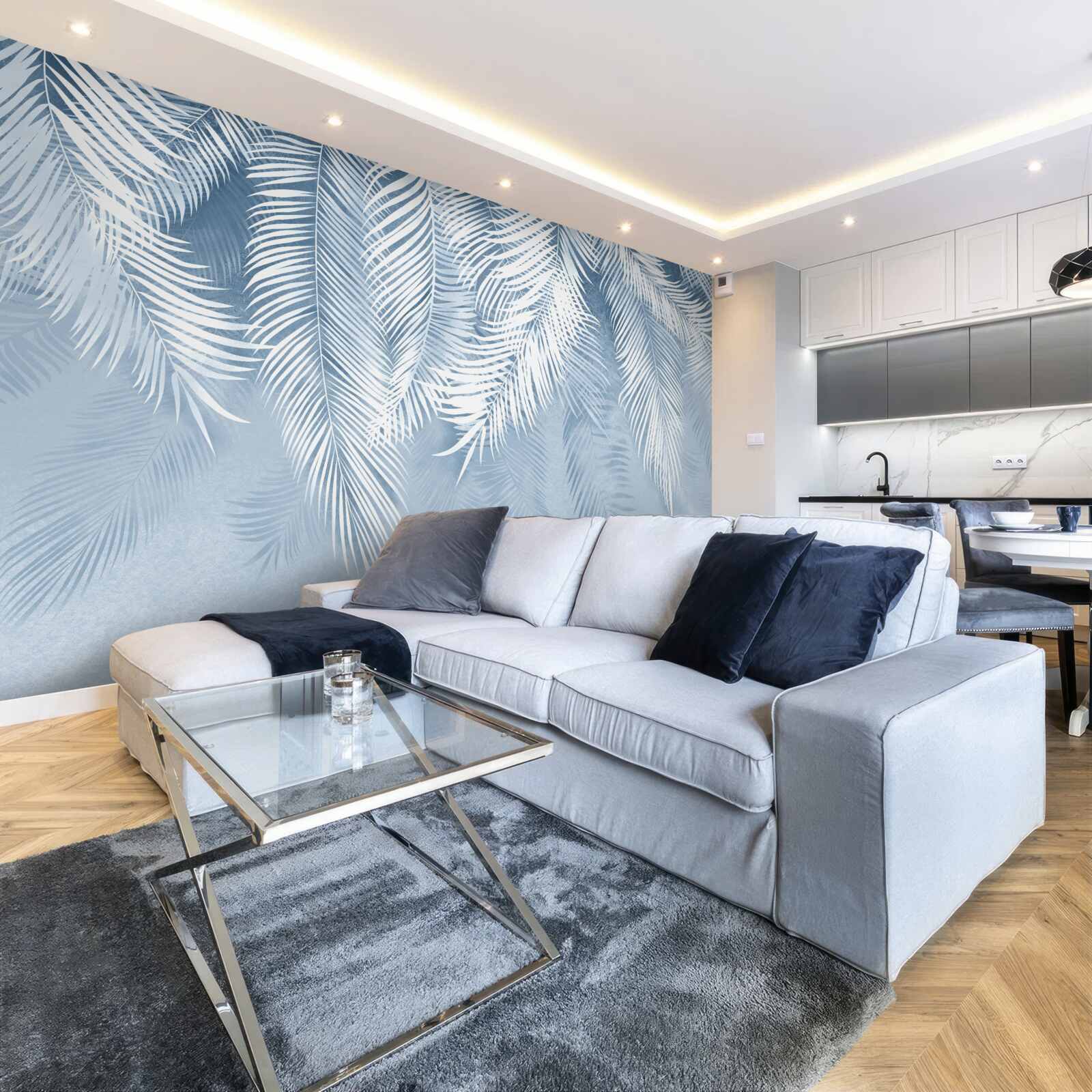 Fototapeta listy paprade smerujúce nadol