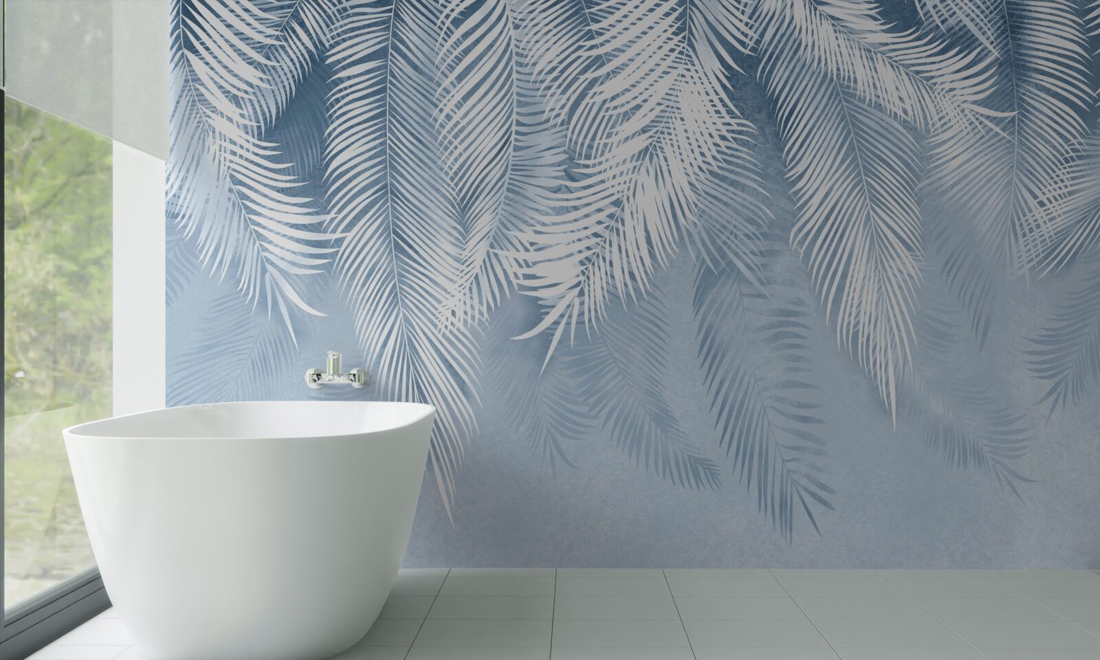 Fototapeta listy paprade smerujúce nadol