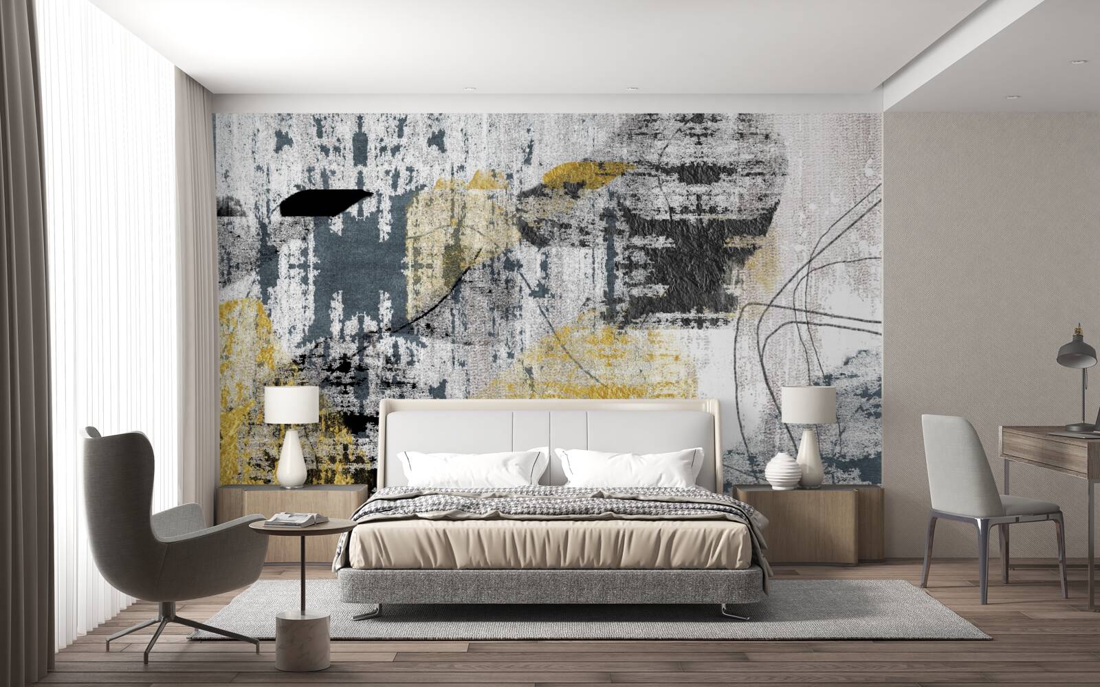 Fototapeta pozadie vytvorené z abstraktných odtieňov čiernej a zlatej