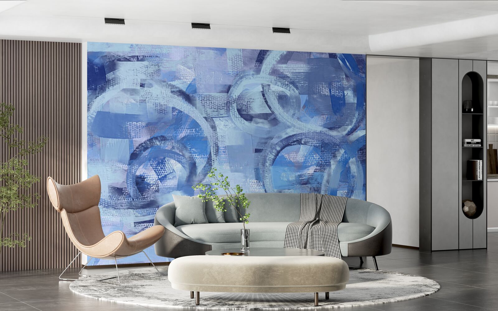 Fototapeta vodné krúžky na modrom povrchu