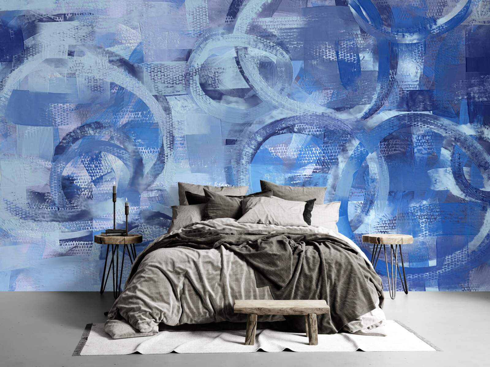 Fototapeta vodné krúžky na modrom povrchu