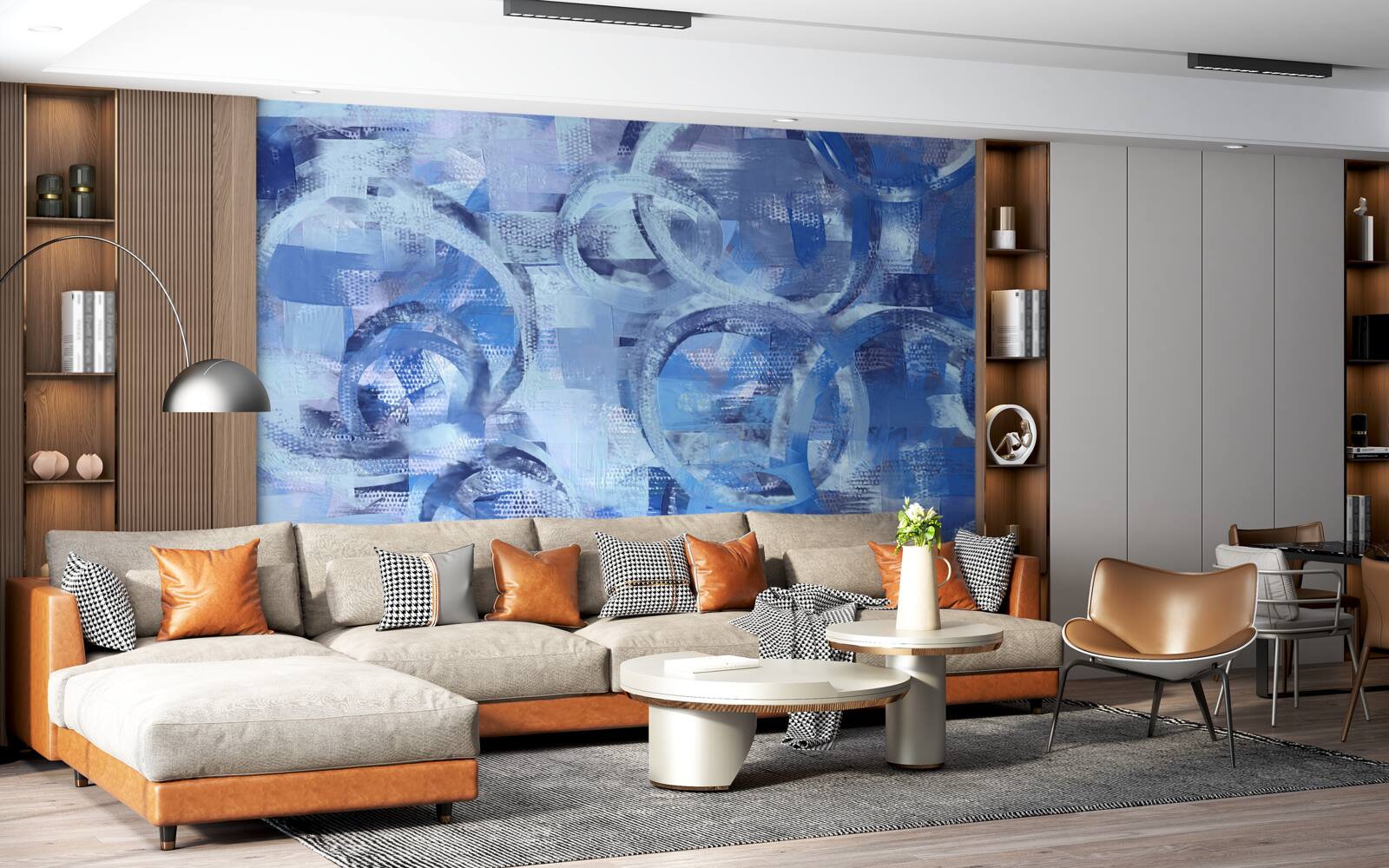 Fototapeta vodné krúžky na modrom povrchu