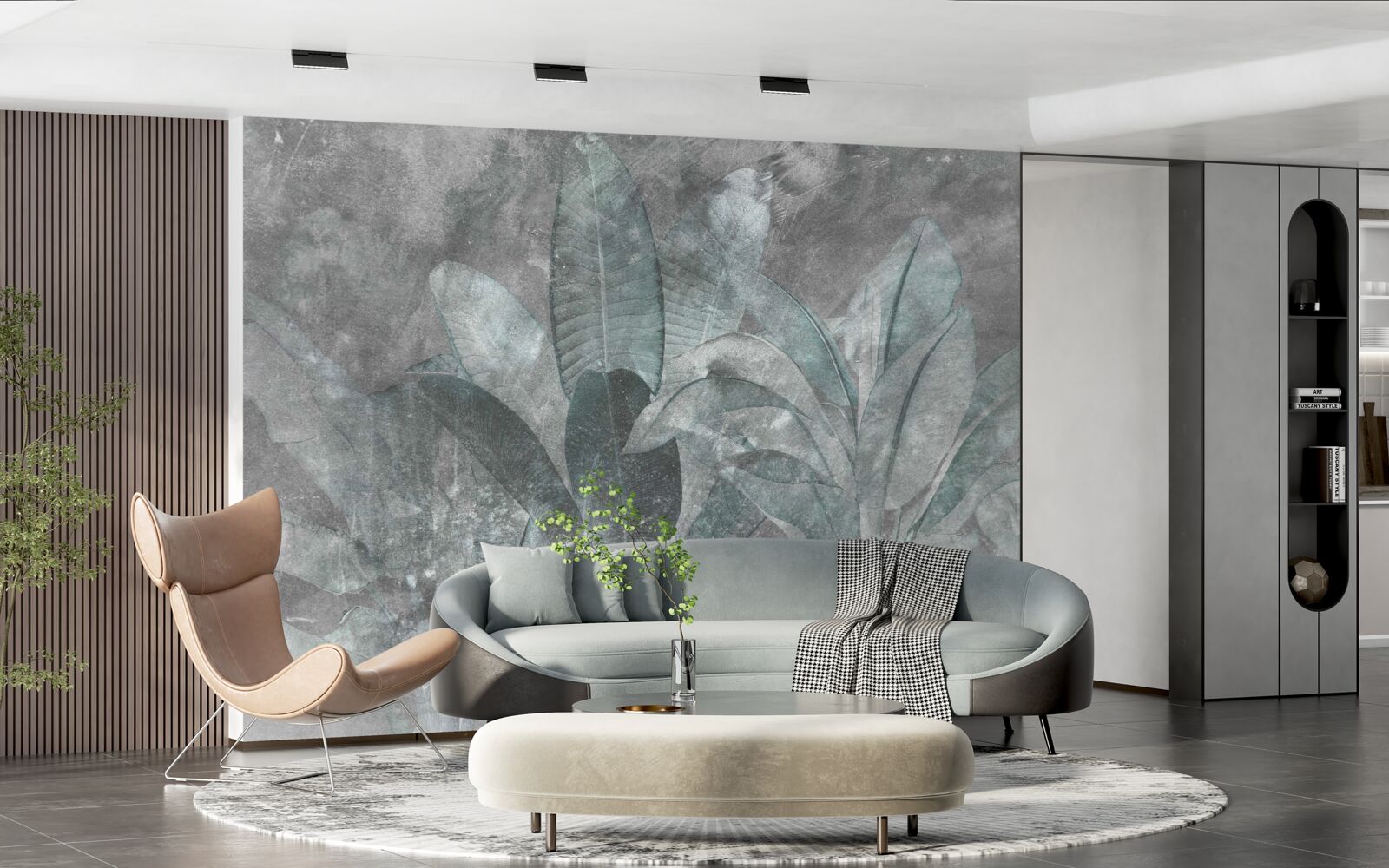 Fototapeta papraď pod silným lejakom