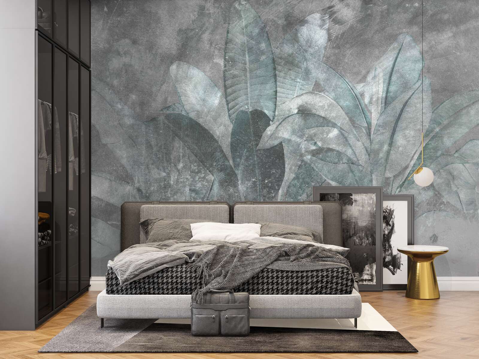 Fototapeta papraď pod silným lejakom