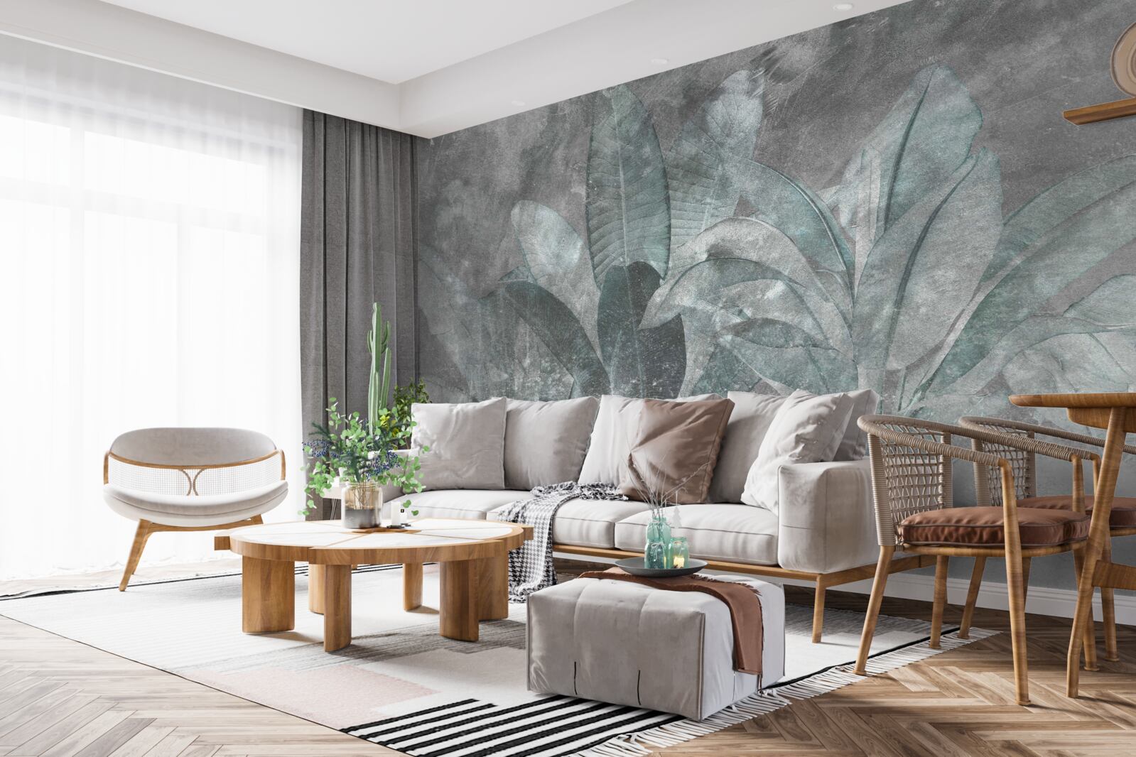 Fototapeta papraď pod silným lejakom